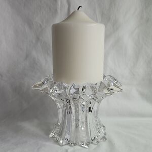 Partylight Aurora 24% Lead Crystal Reversable Candle Holder